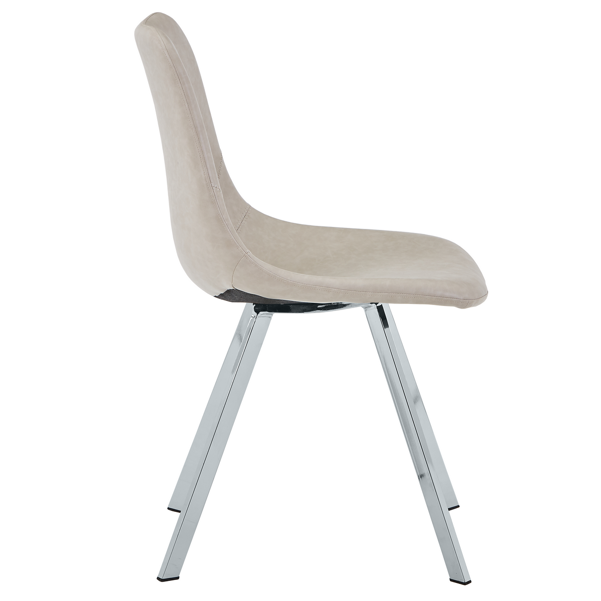 Markley Leather Dining Chair With Steel Legs