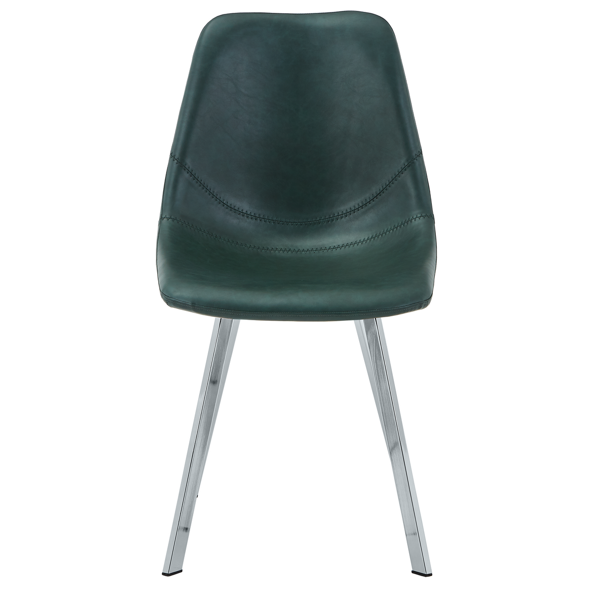 Markley Leather Dining Chair With Steel Legs
