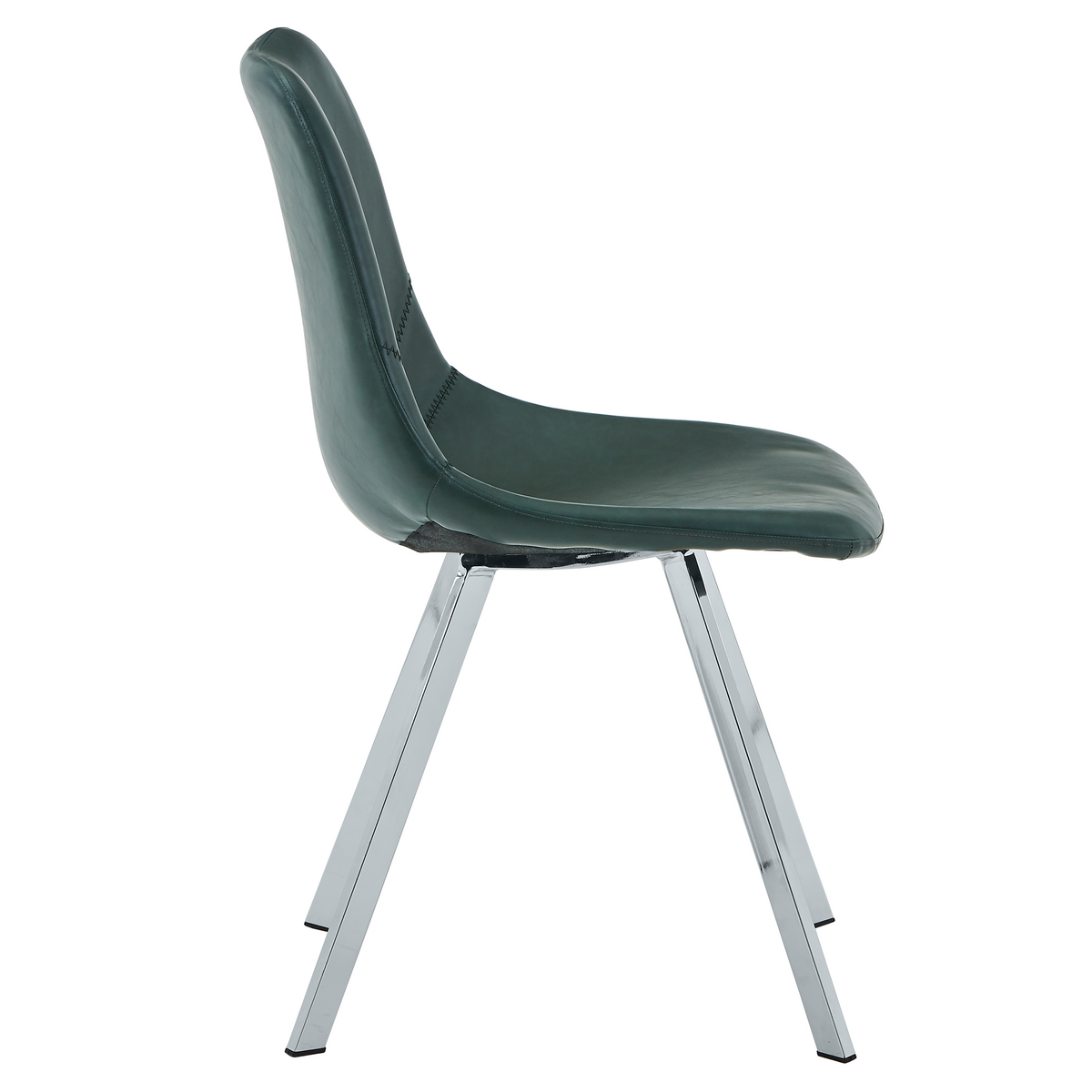 Markley Leather Dining Chair With Steel Legs