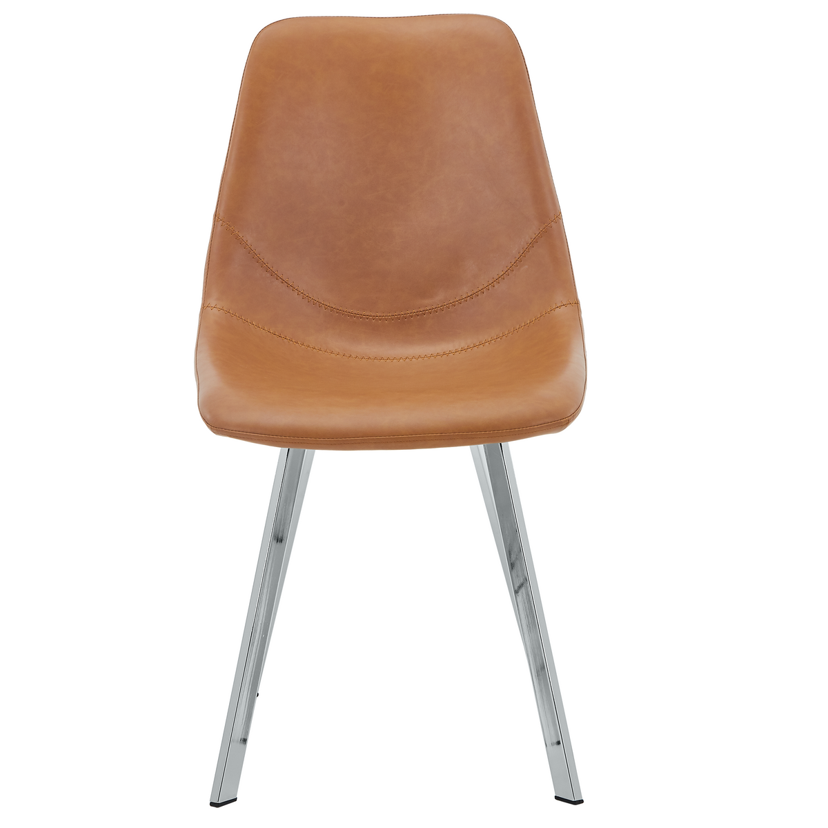 Markley Leather Dining Chair With Steel Legs