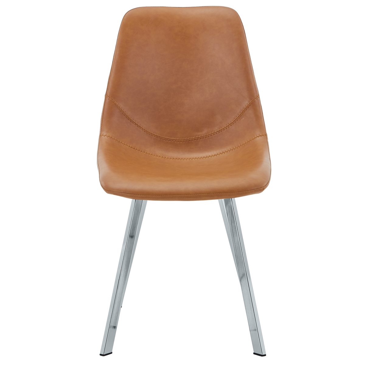 Markley Leather Dining Chair With Steel Legs