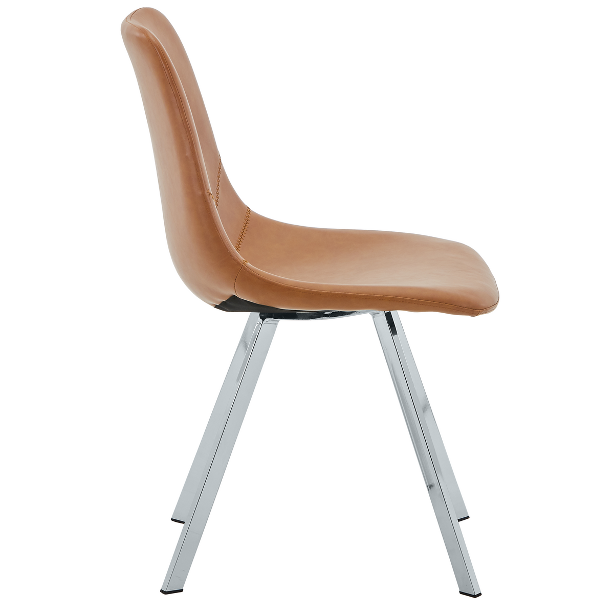 Markley Leather Dining Chair With Steel Legs