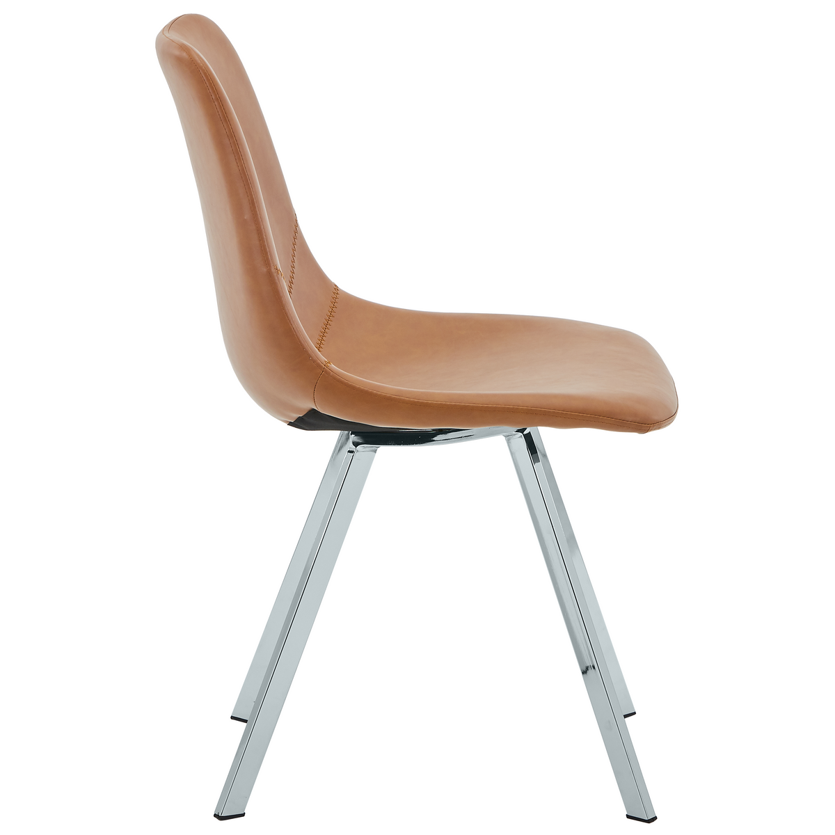 Markley Leather Dining Chair With Steel Legs