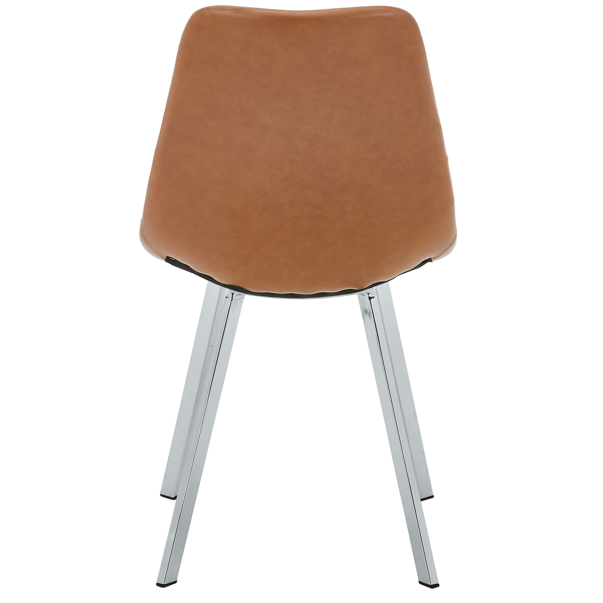 Markley Leather Dining Chair With Steel Legs
