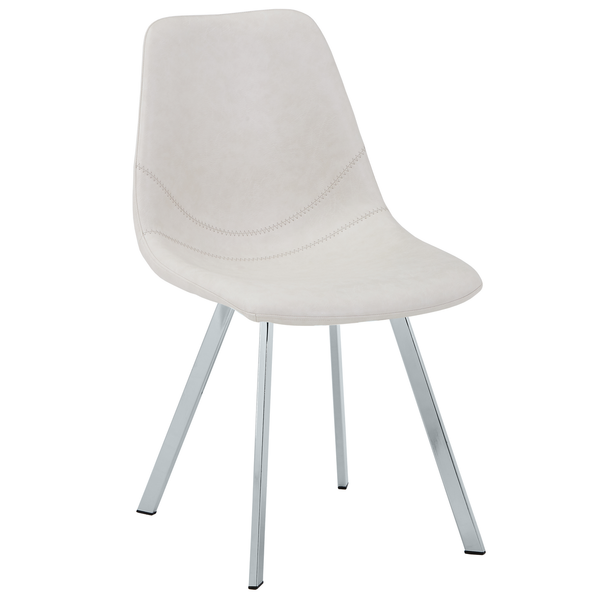Markley Leather Dining Chair With Steel Legs