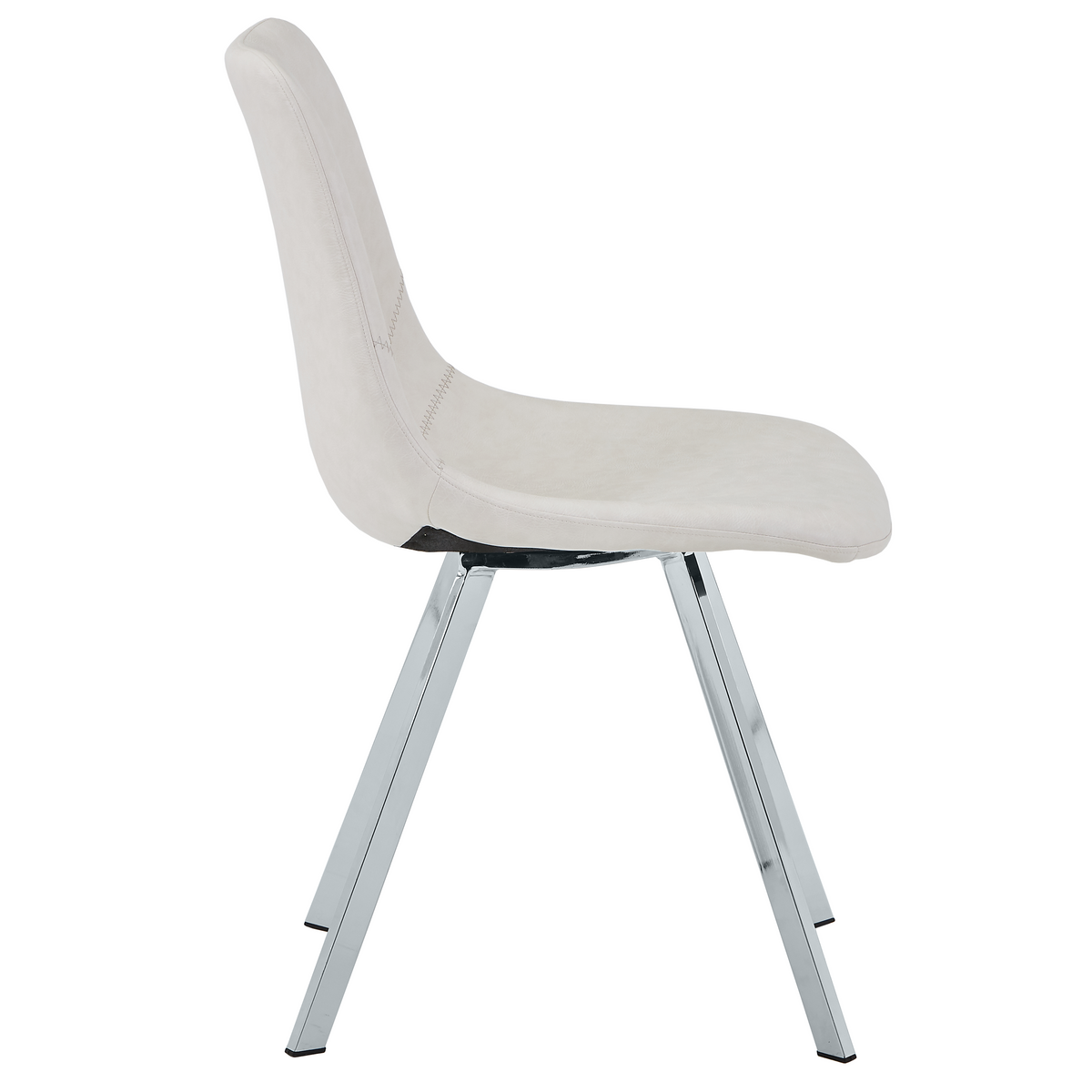 Markley Leather Dining Chair With Steel Legs