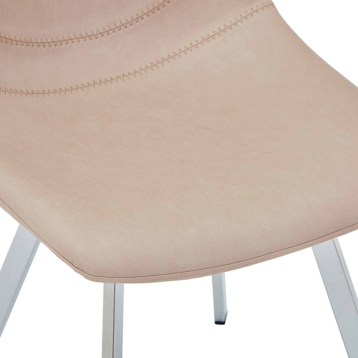 Markley Leather Dining Chair With Steel Legs