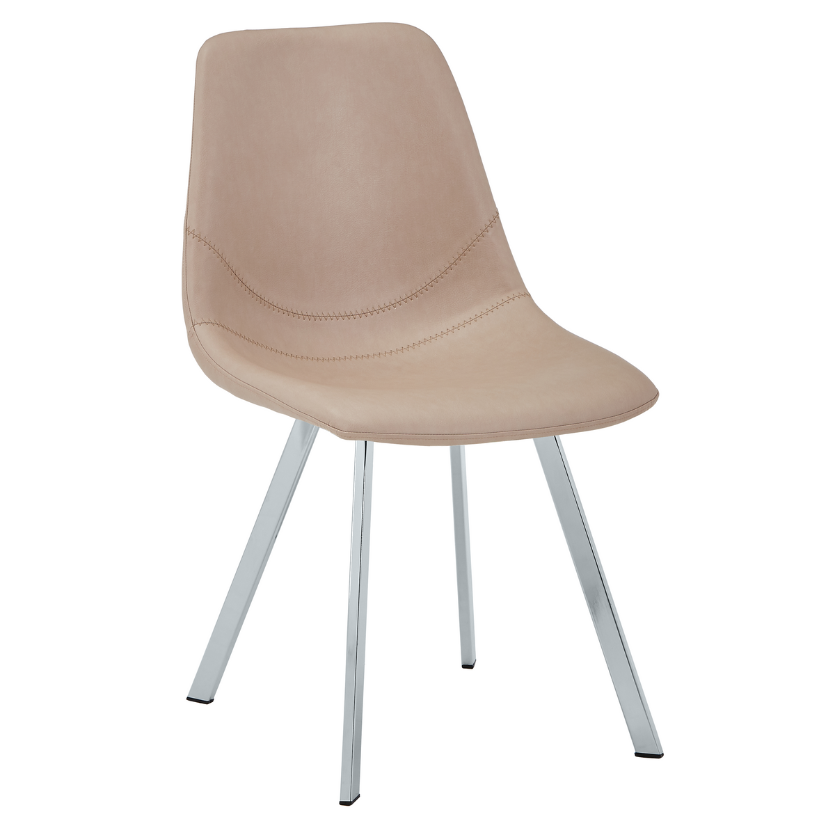 Markley Leather Dining Chair With Steel Legs