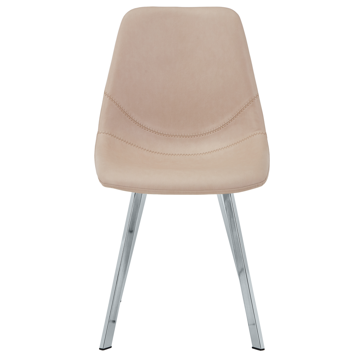 Markley Leather Dining Chair With Steel Legs