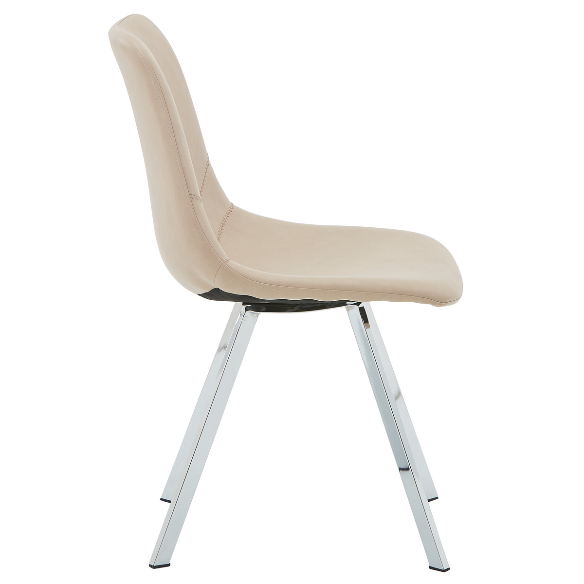 Markley Leather Dining Chair With Steel Legs