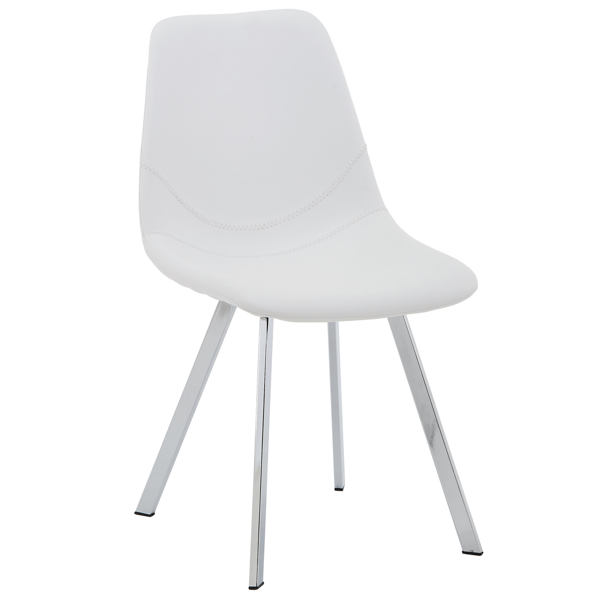 Markley Leather Dining Chair With Steel Legs