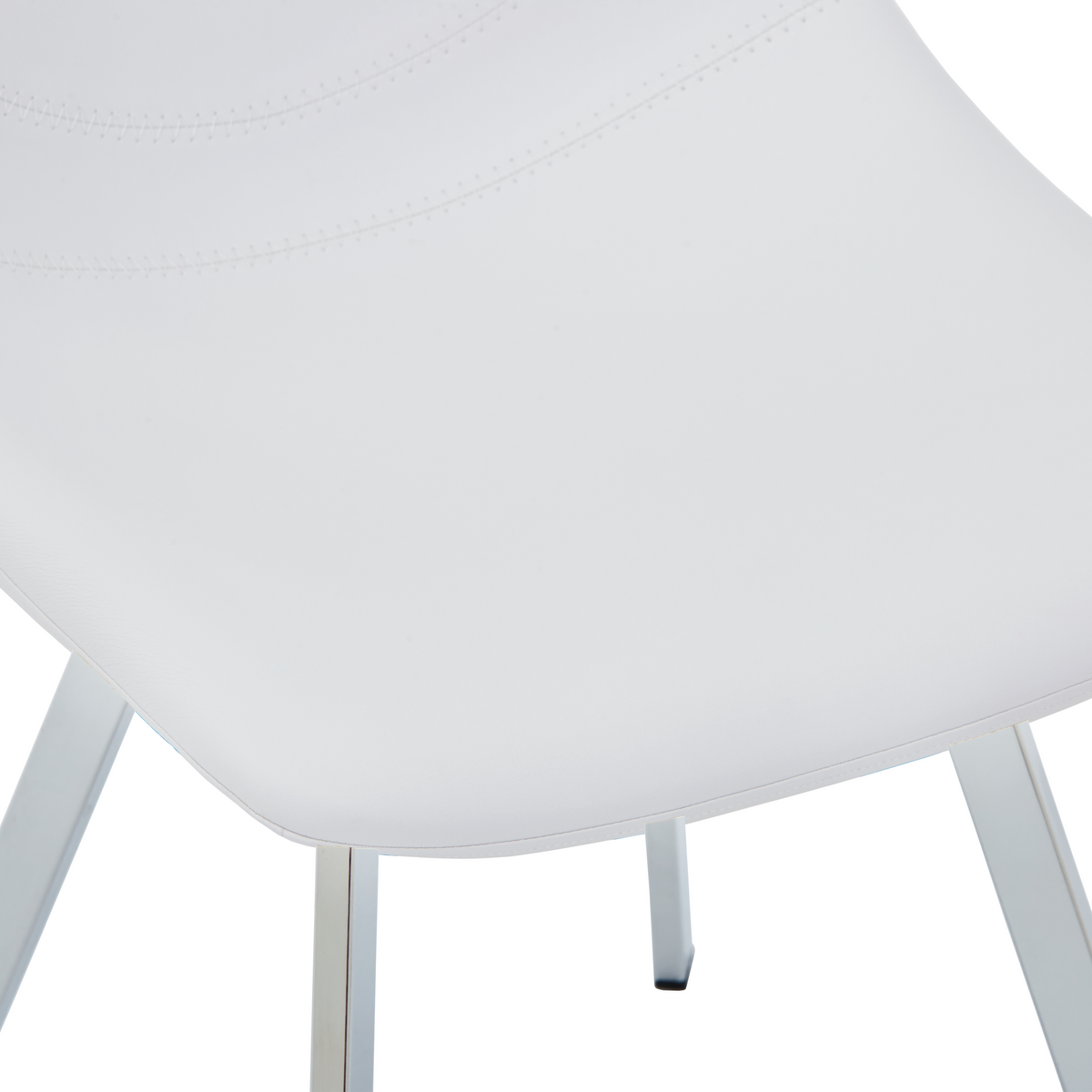 Markley Leather Dining Chair With Steel Legs