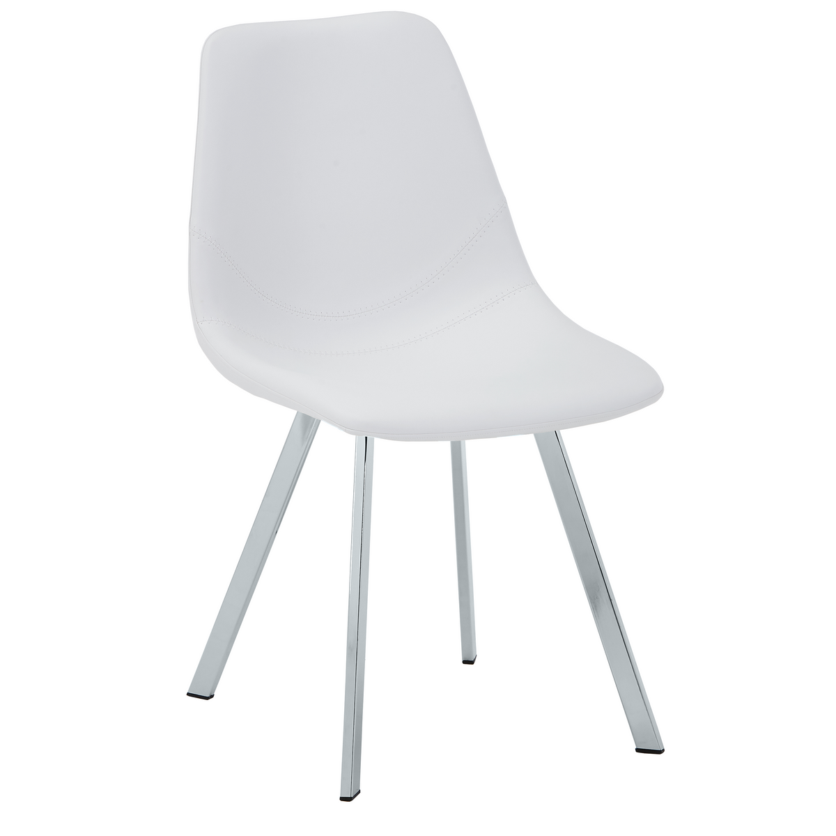 Markley Leather Dining Chair With Steel Legs