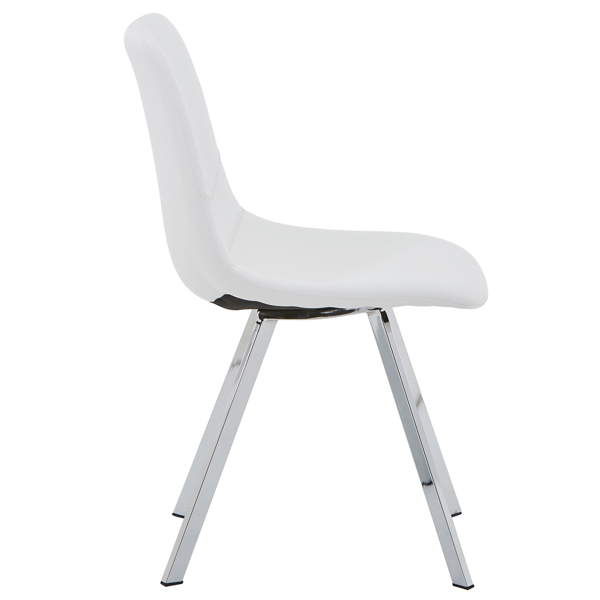Markley Leather Dining Chair With Steel Legs
