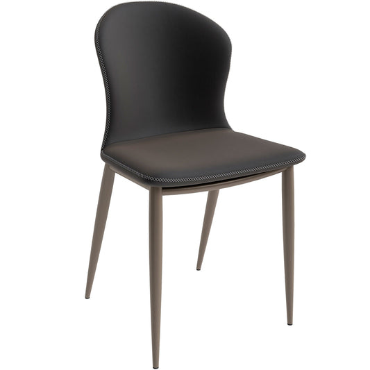 Mosaic Dining Chair Upholstered Fabric Foam Cushioned Chair with Metal Legs