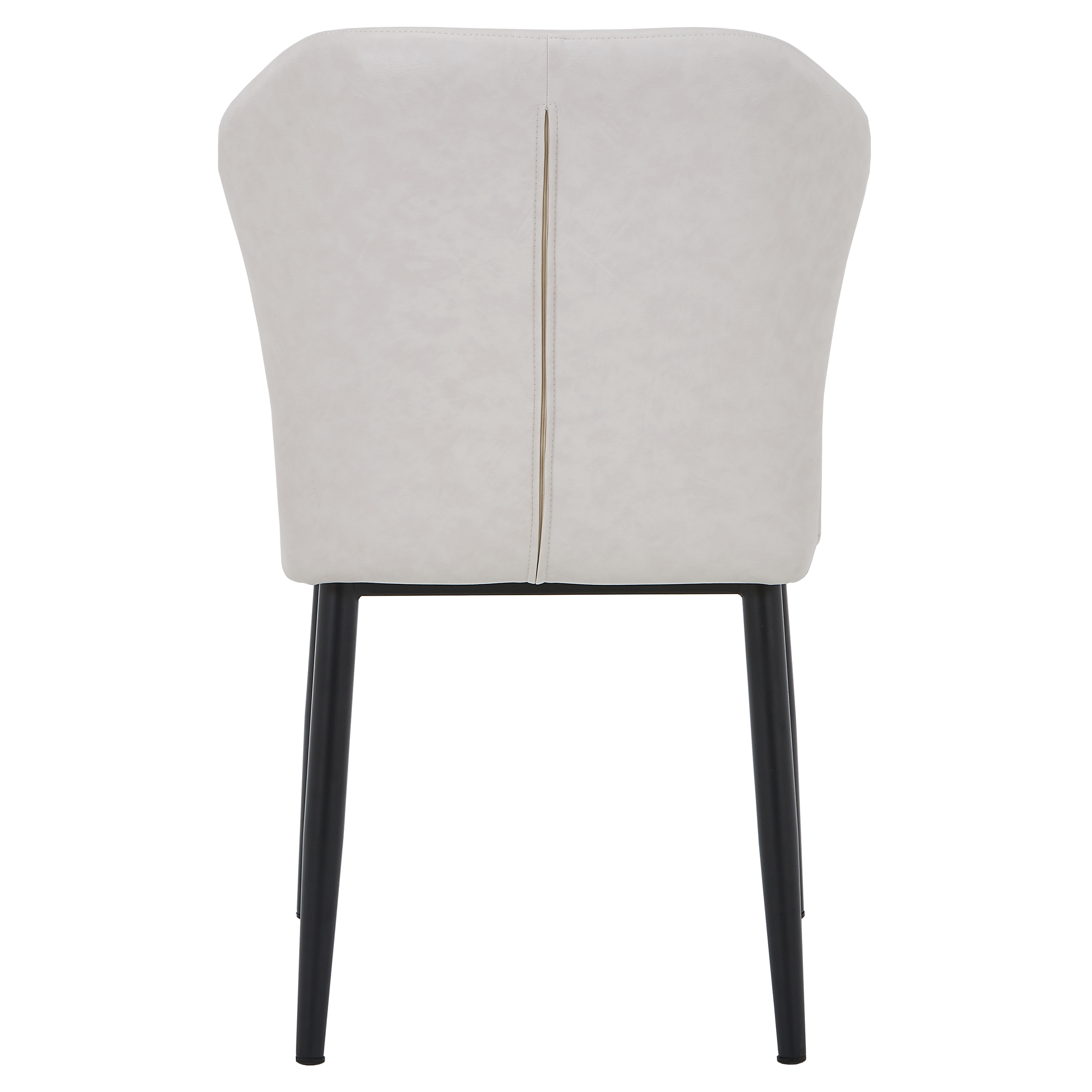 Mosaic Leather Dining Chair Curved Back Design with Steel Legs