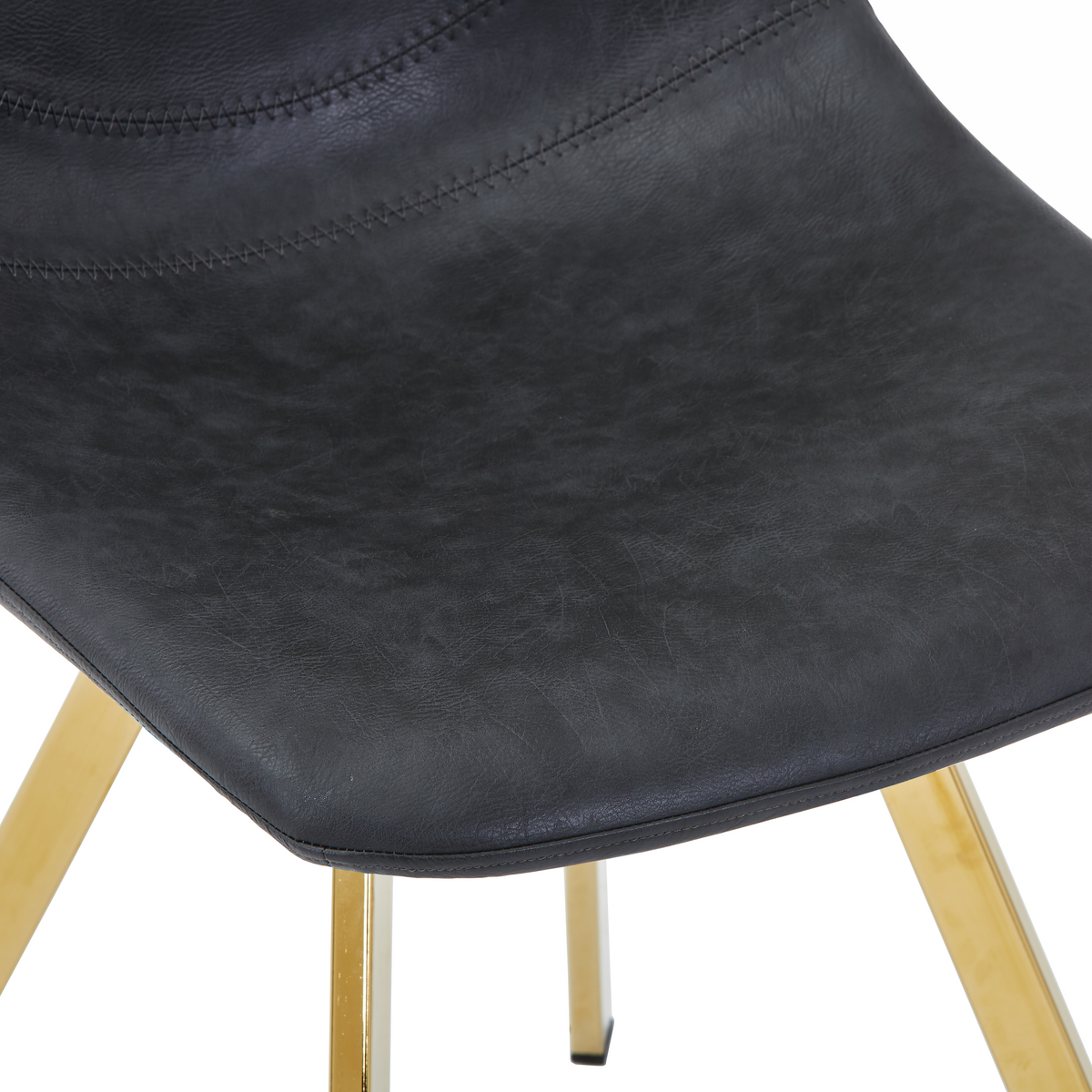 Markley Leather Dining Chair With Steel Legs