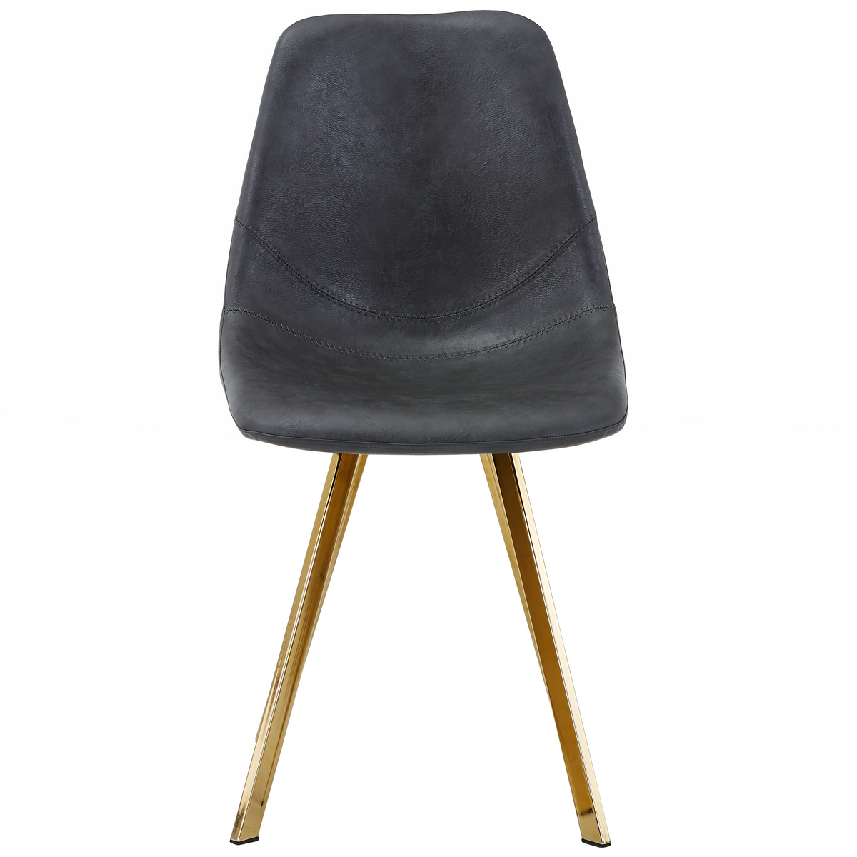 Markley Leather Dining Chair With Steel Legs