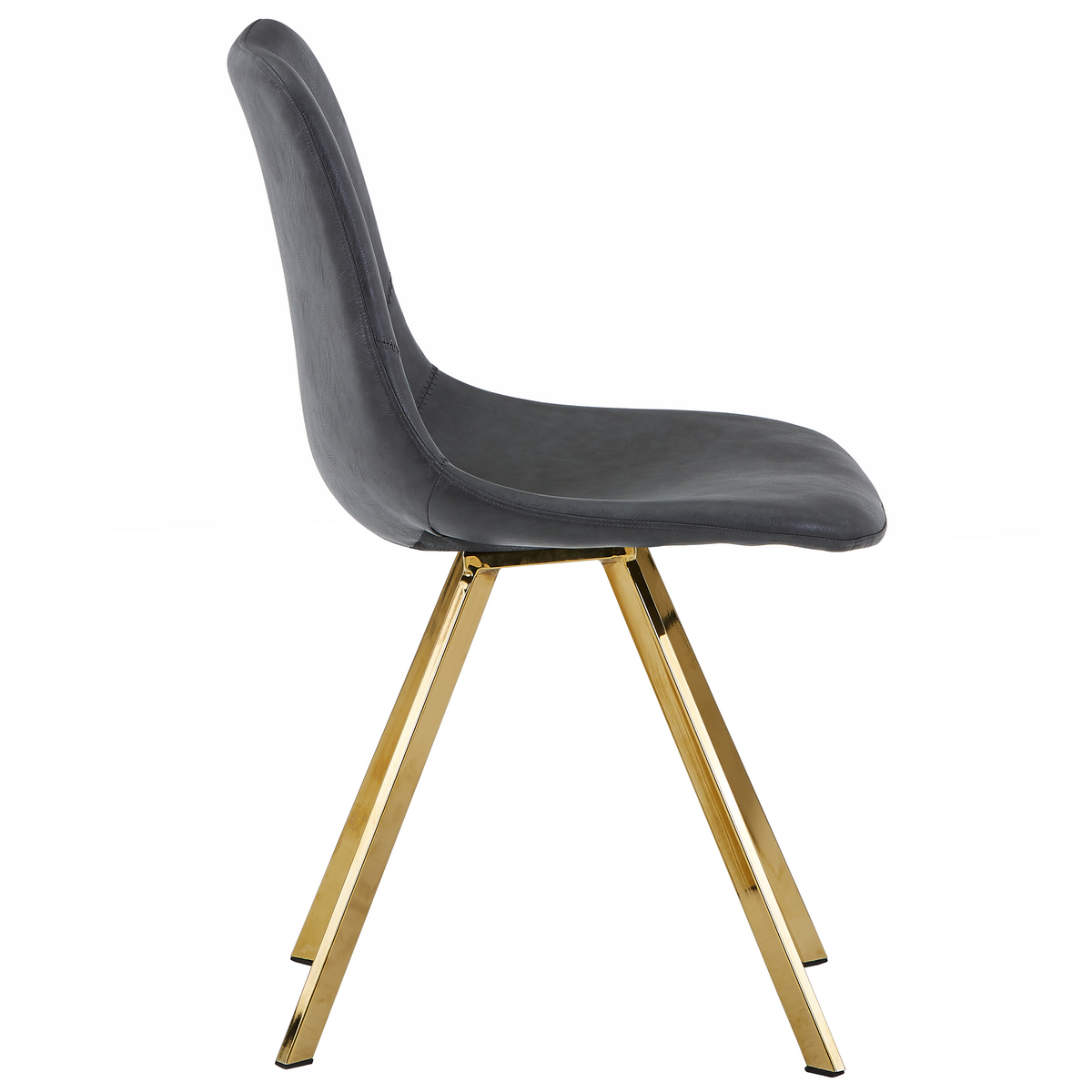 Markley Leather Dining Chair With Steel Legs
