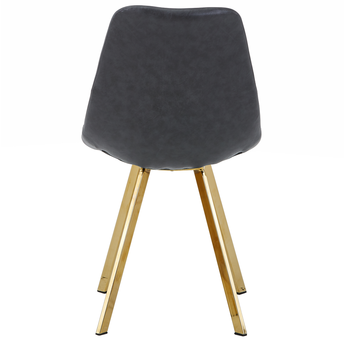 Markley Leather Dining Chair With Steel Legs