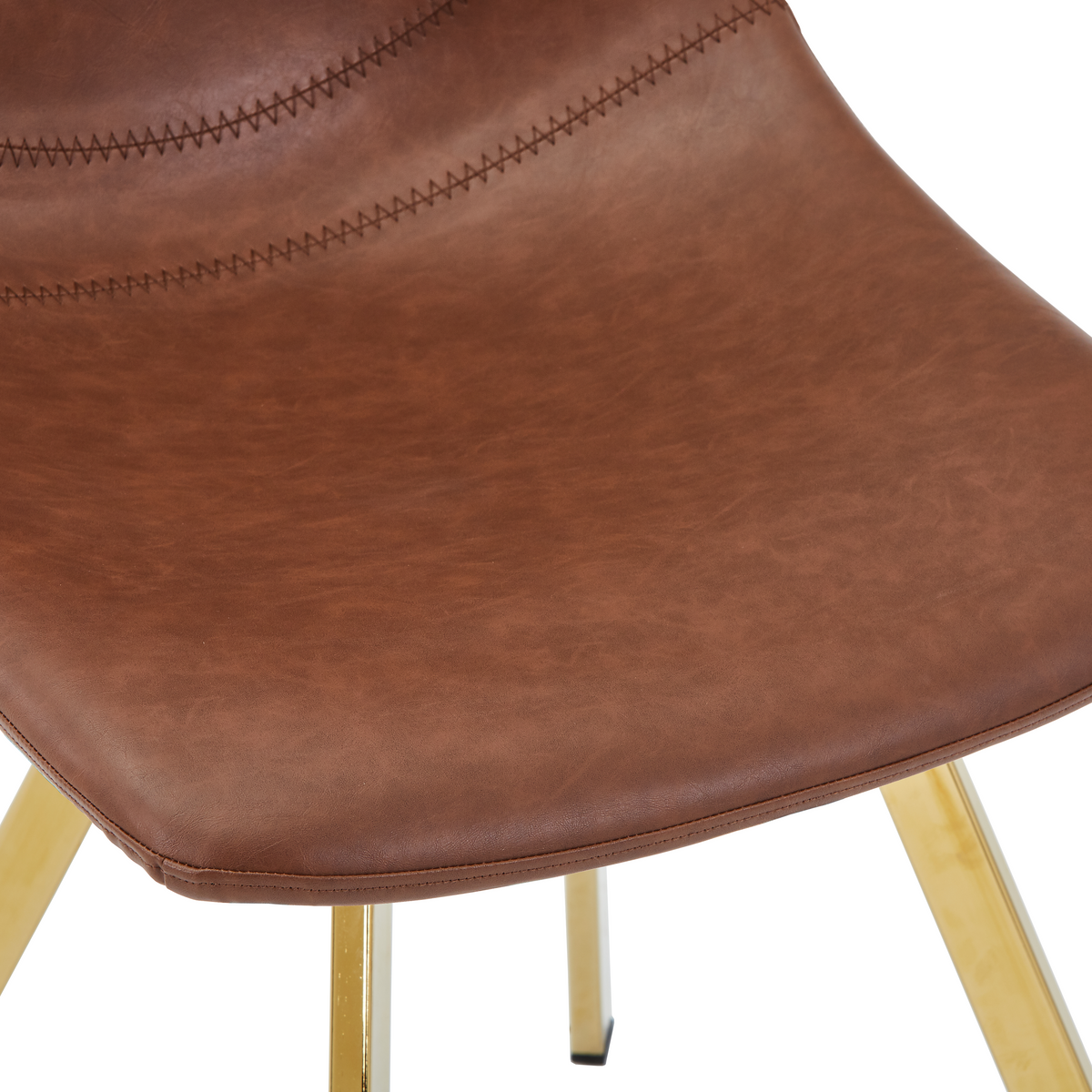 Markley Leather Dining Chair With Steel Legs