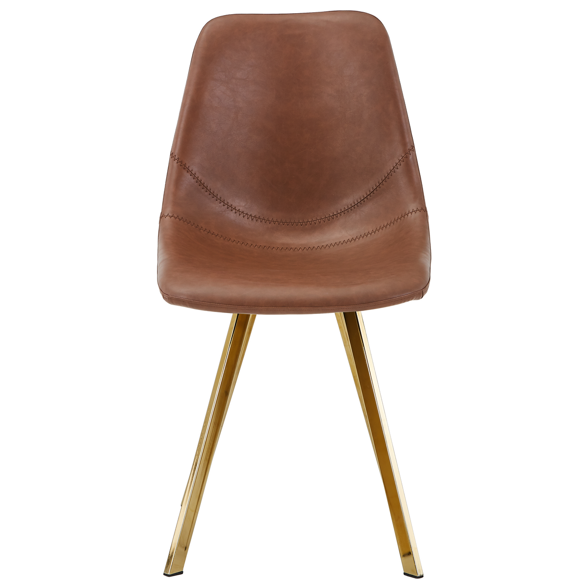 Markley Leather Dining Chair With Steel Legs