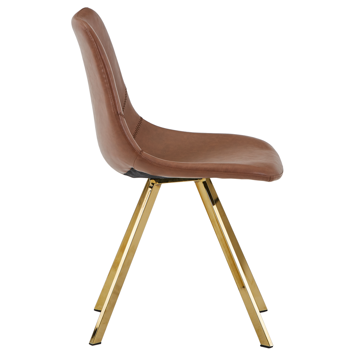 Markley Leather Dining Chair With Steel Legs