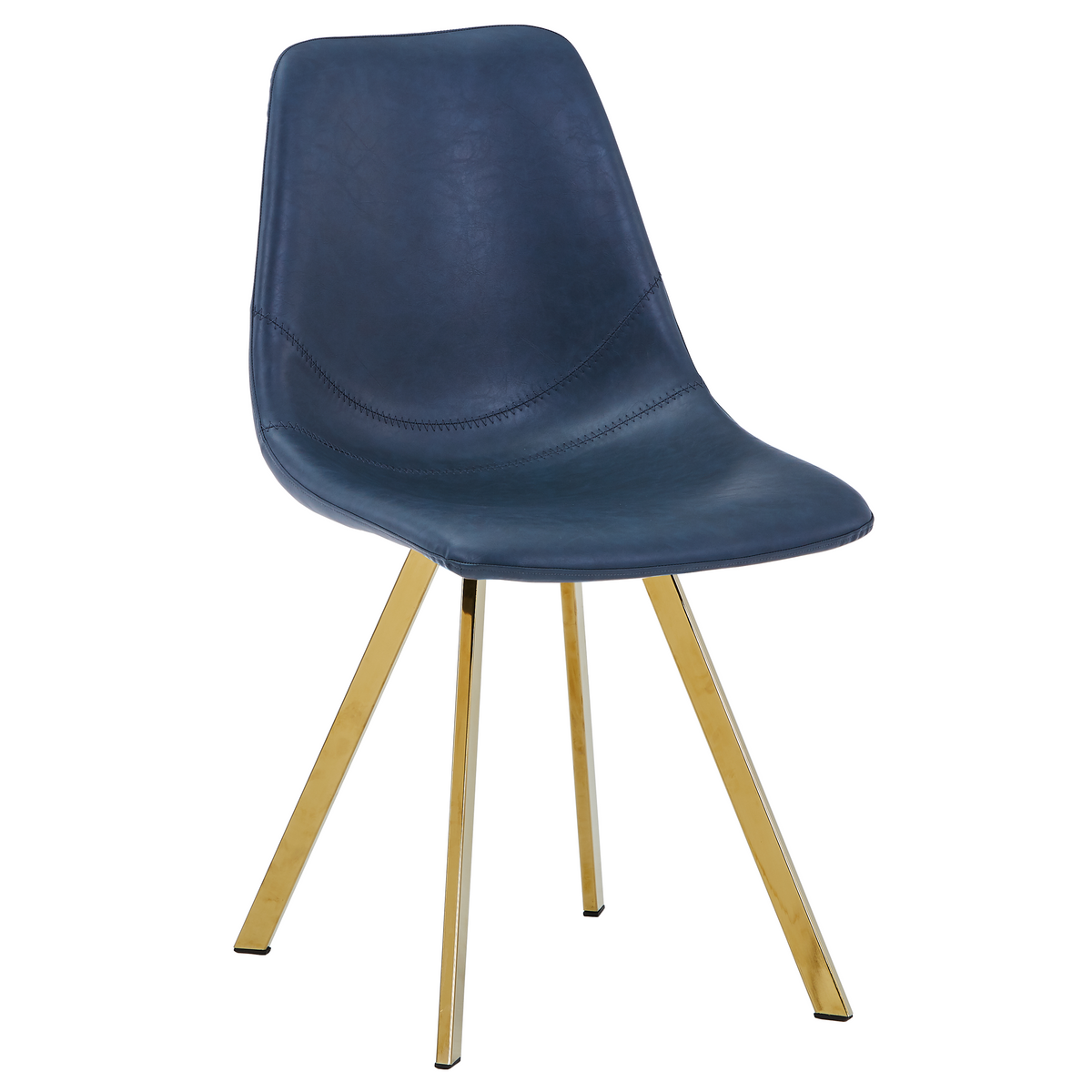 Markley Leather Dining Chair With Steel Legs