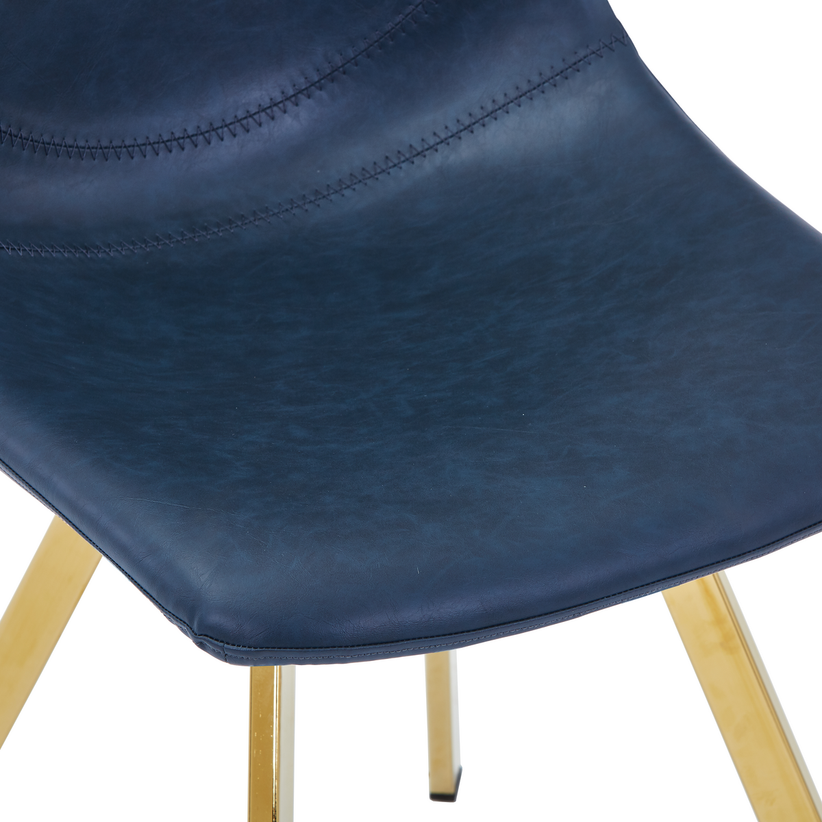 Markley Leather Dining Chair With Steel Legs