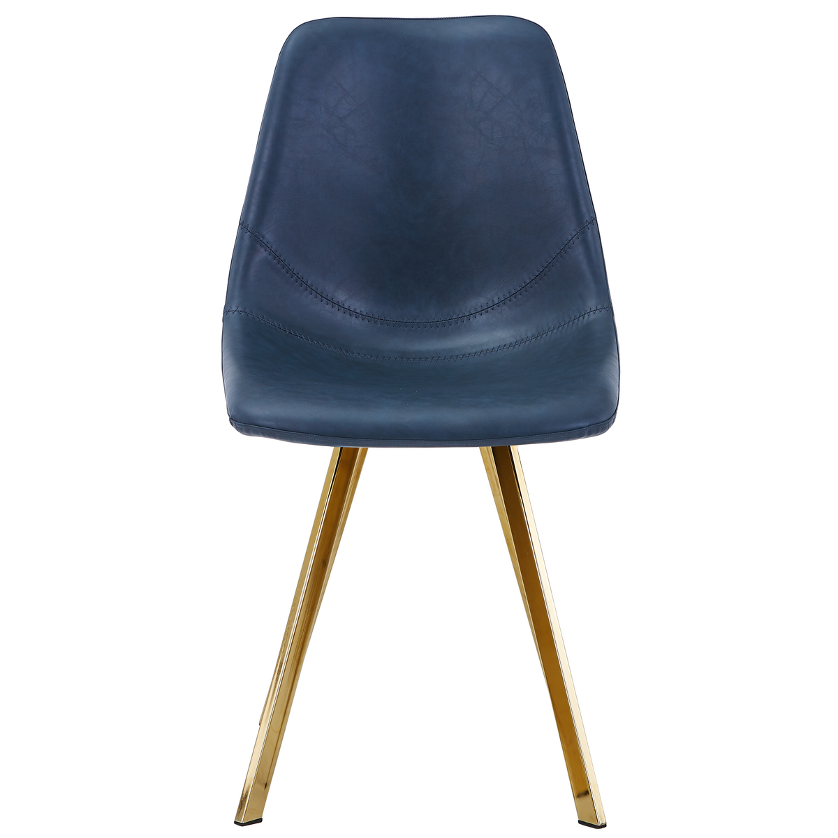 Markley Leather Dining Chair With Steel Legs