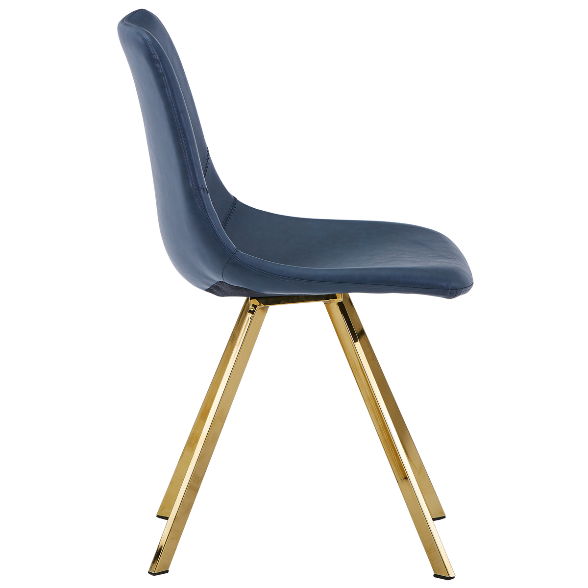 Markley Leather Dining Chair With Steel Legs