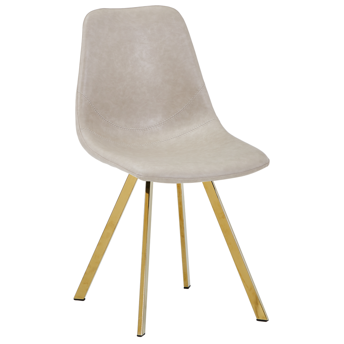 Markley Leather Dining Chair With Steel Legs