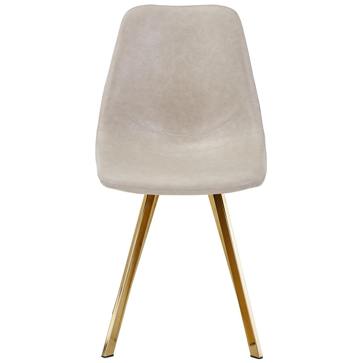 Markley Leather Dining Chair With Steel Legs