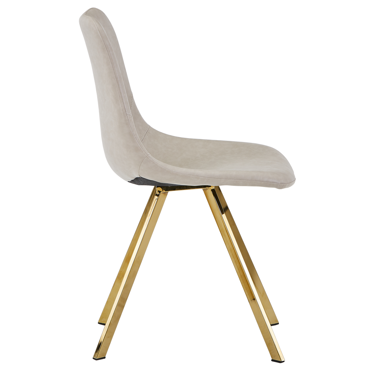 Markley Leather Dining Chair With Steel Legs