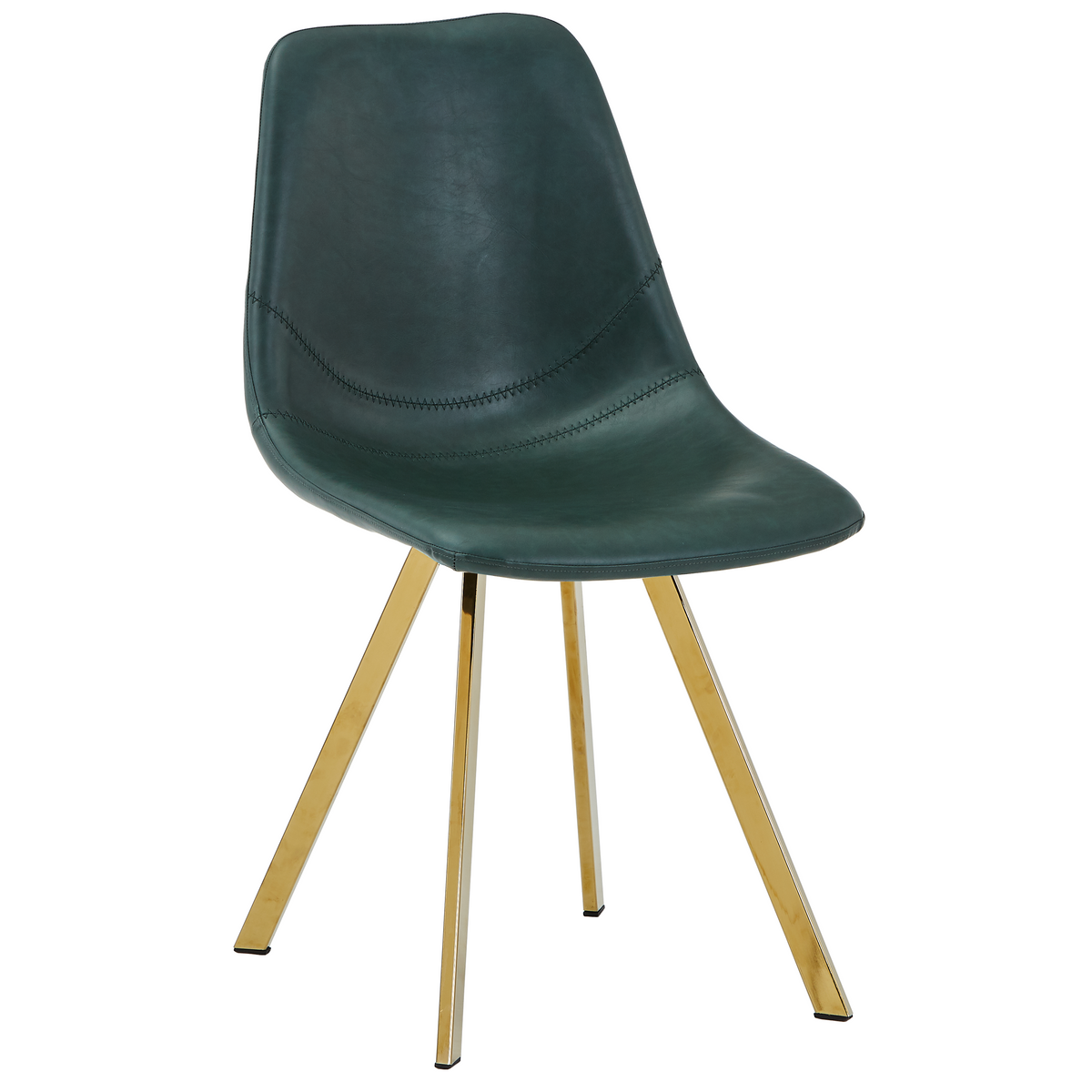 Markley Leather Dining Chair With Steel Legs