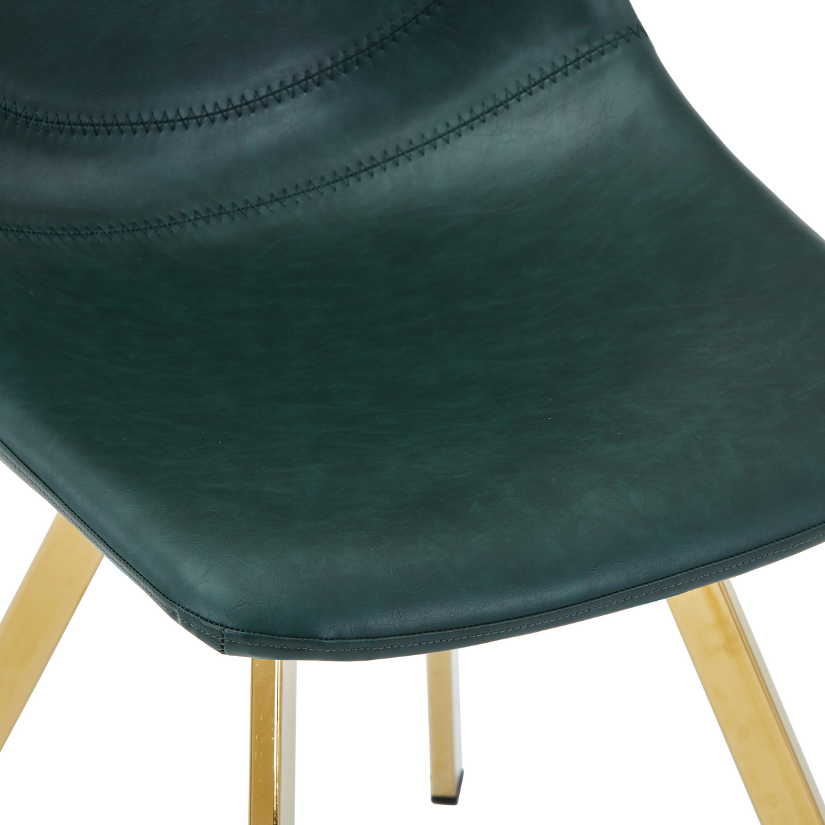 Markley Leather Dining Chair With Steel Legs