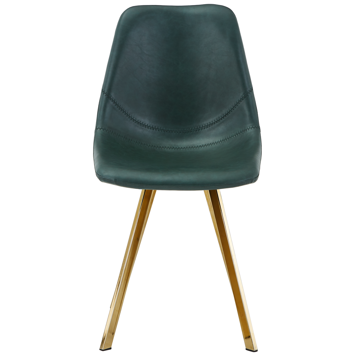 Markley Leather Dining Chair With Steel Legs