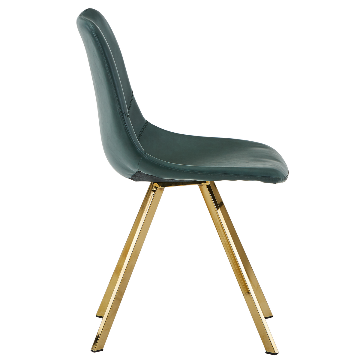 Markley Leather Dining Chair With Steel Legs