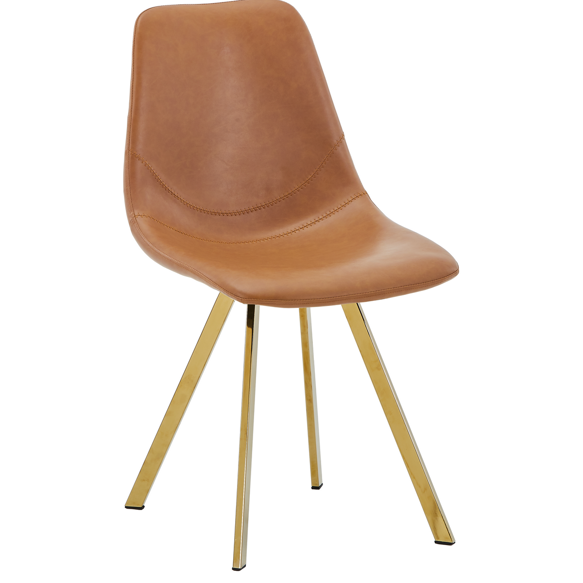 Markley Leather Dining Chair With Steel Legs