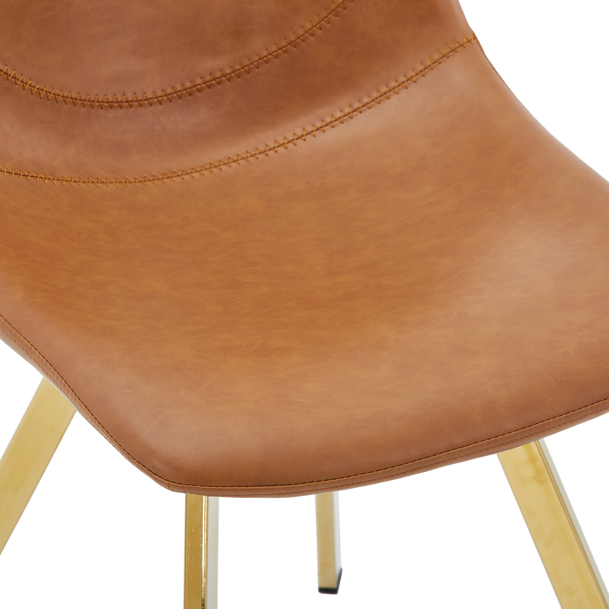 Markley Leather Dining Chair With Steel Legs