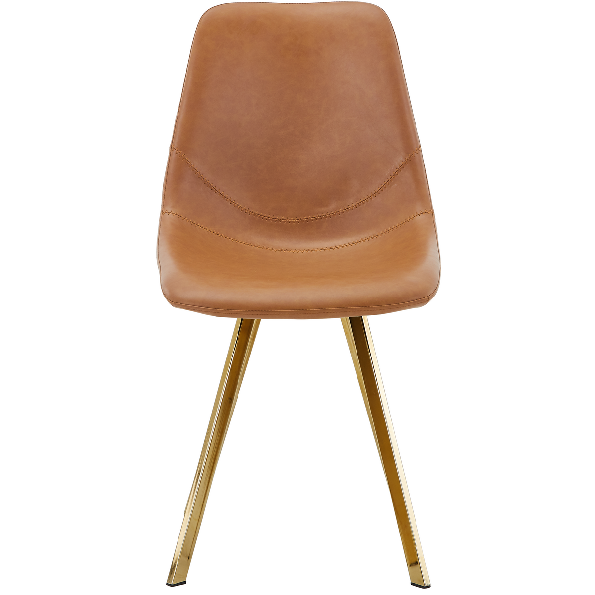 Markley Leather Dining Chair With Steel Legs