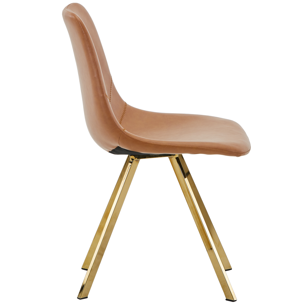 Markley Leather Dining Chair With Steel Legs