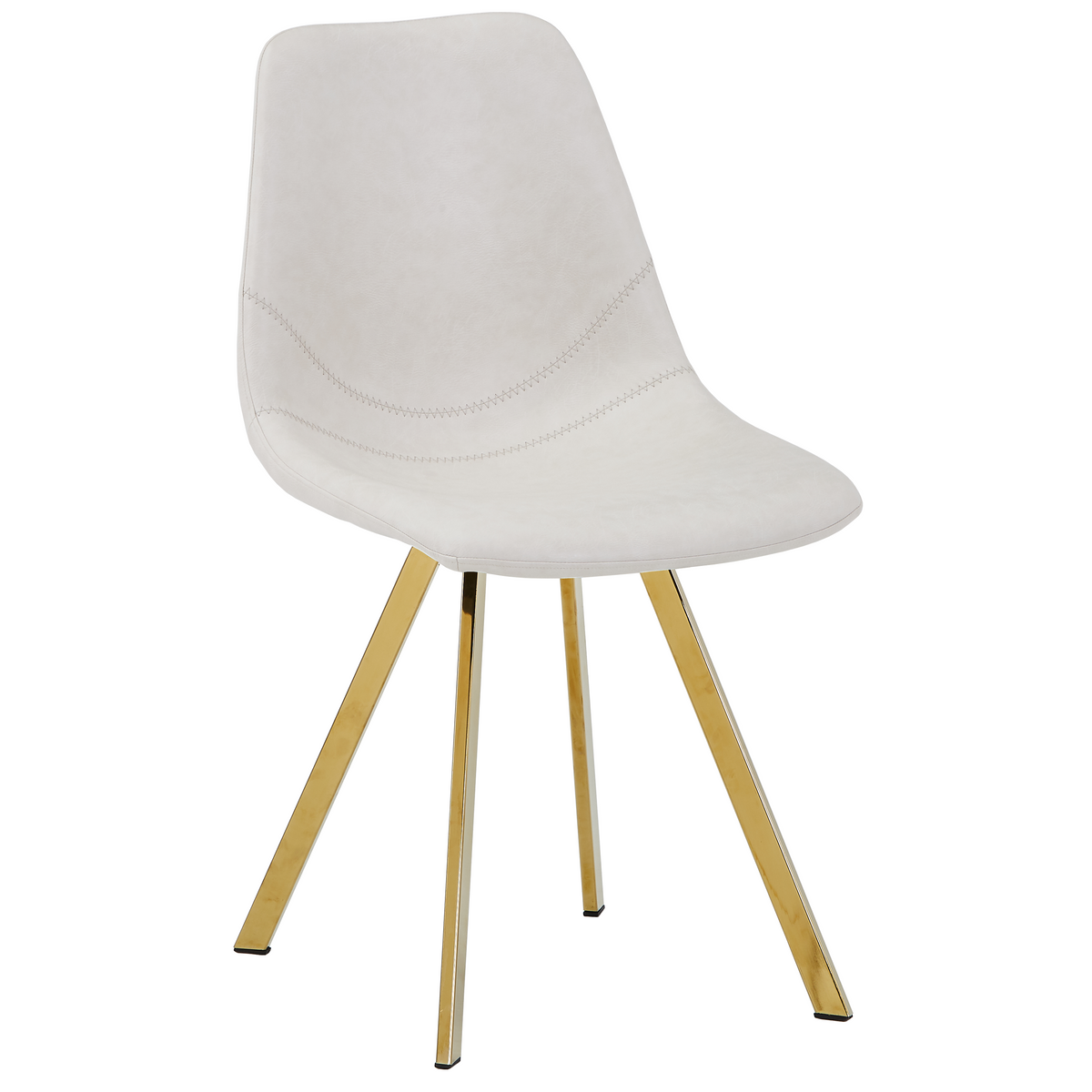 Markley Leather Dining Chair With Steel Legs