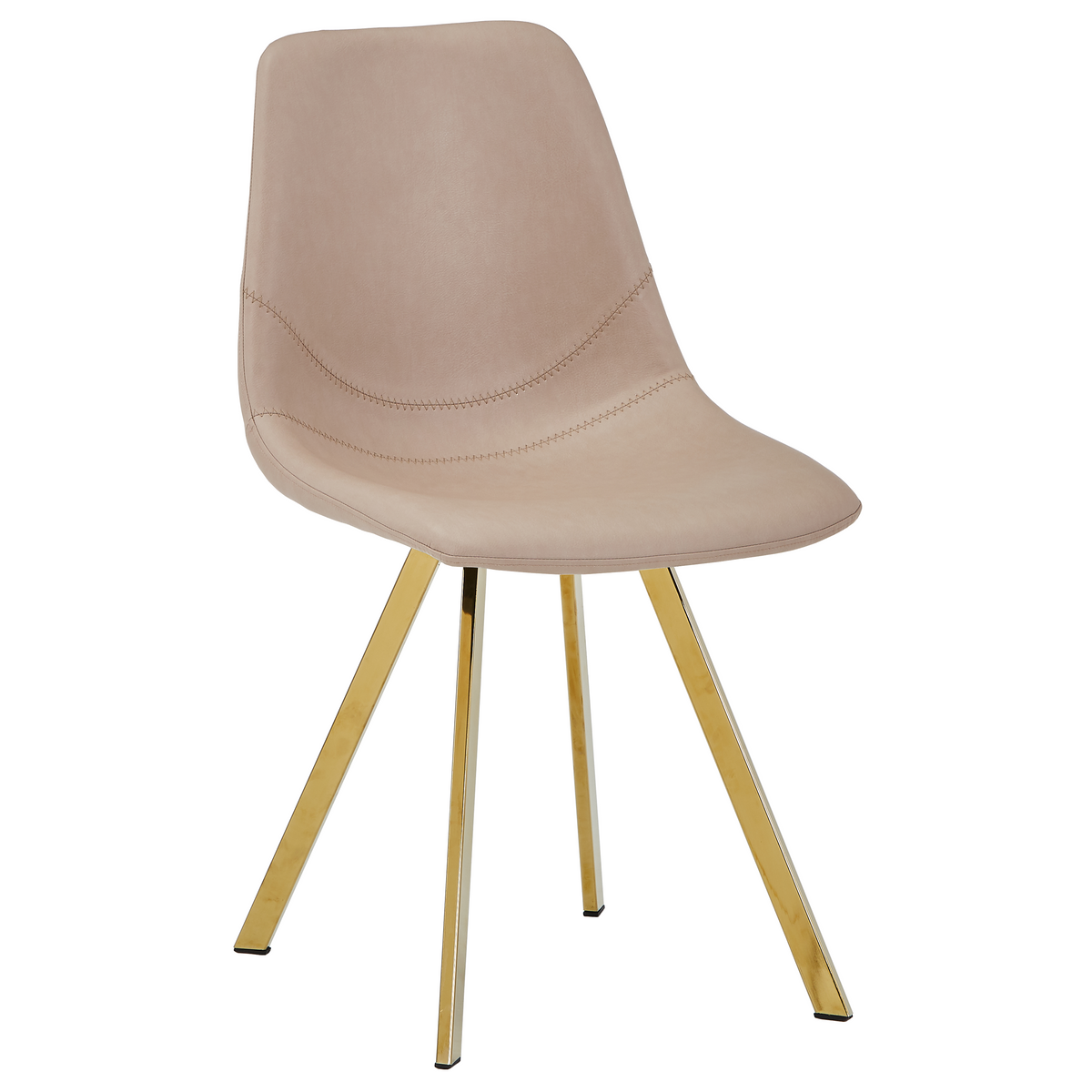 Markley Leather Dining Chair With Steel Legs