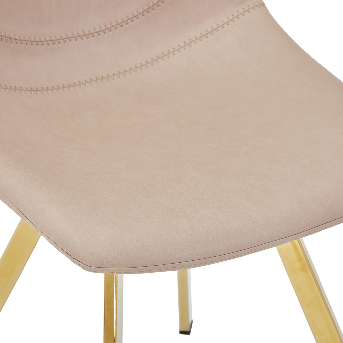 Markley Leather Dining Chair With Steel Legs