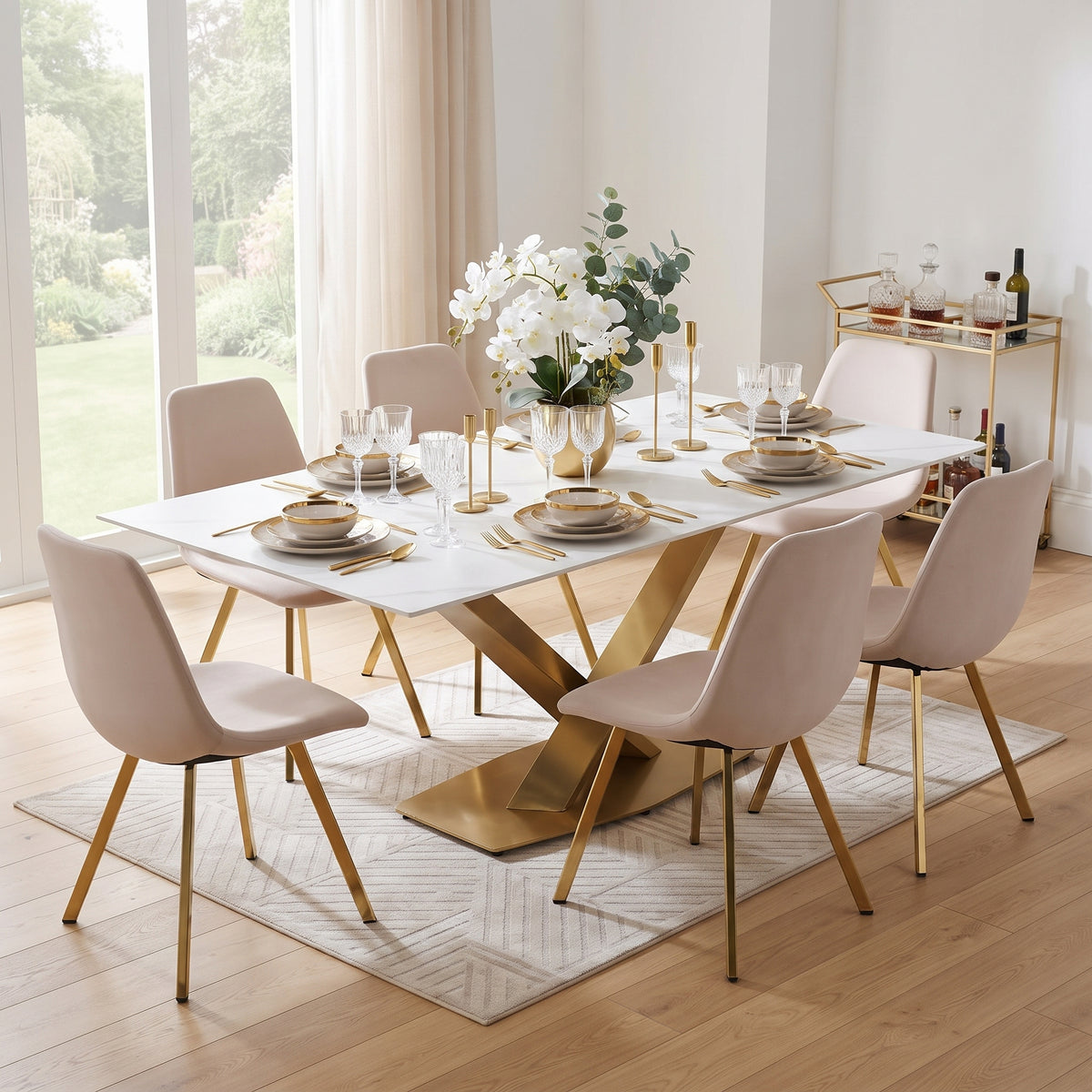 Markley Leather Dining Chair With Steel Legs