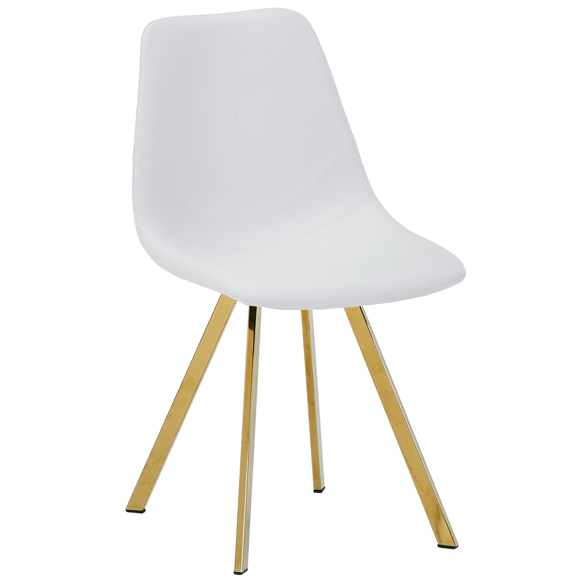 Markley Leather Dining Chair With Steel Legs