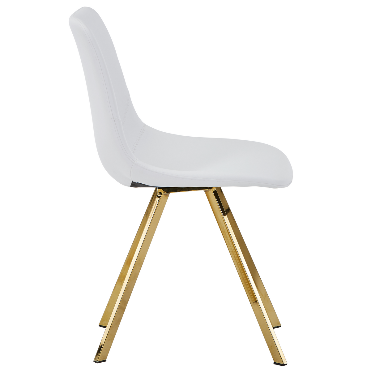 Markley Leather Dining Chair With Steel Legs
