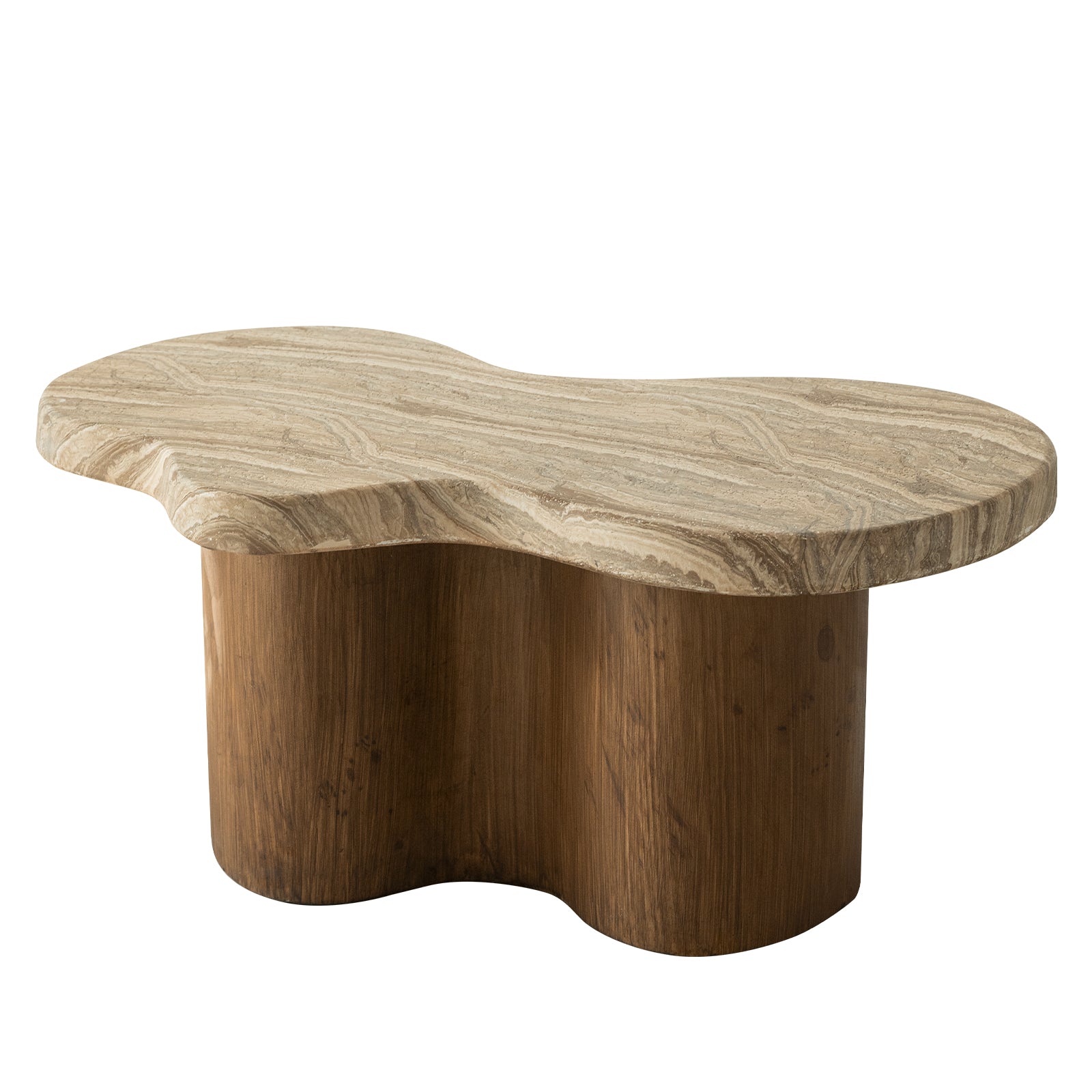 Monaco Fiberstone Coffee Table With Pedestal Base for Indoor and Outdoor