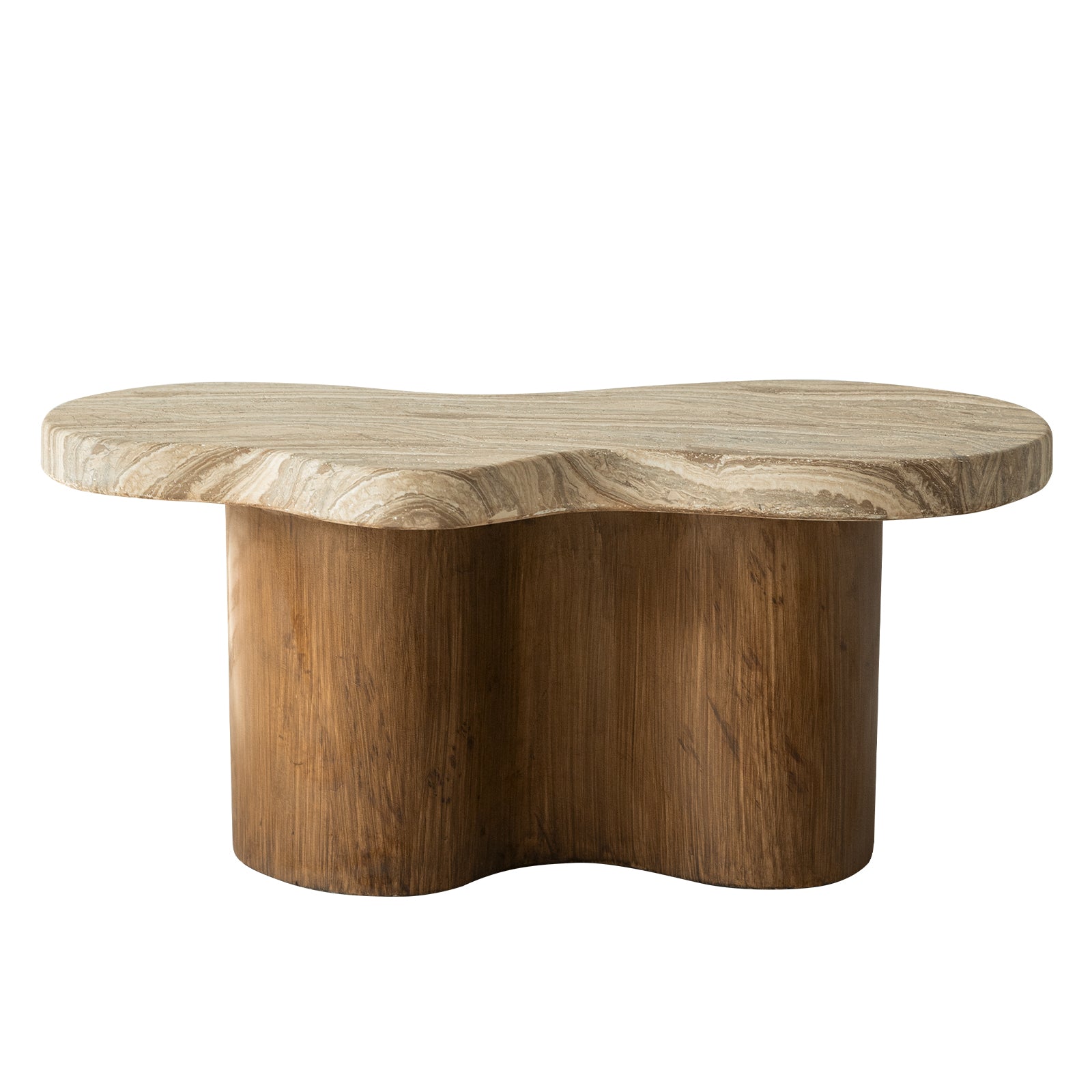 Monaco Fiberstone Coffee Table With Pedestal Base for Indoor and Outdoor